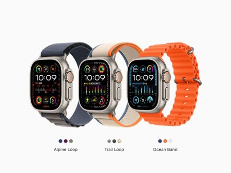 Apple Watch Ultra 2 [GPS + Cellular 49mm] Smartwatch with Rugged Titanium Case & White Ocean Band. Fitness Tracker, Precision GPS, Action Button, Extra-Long Battery Life, Bright Retina Display